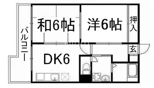 パールハイツイナリ【2階】の間取り