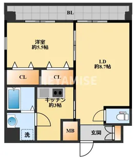 MODERN PALAZZO 諫早駅前【2階】の間取り