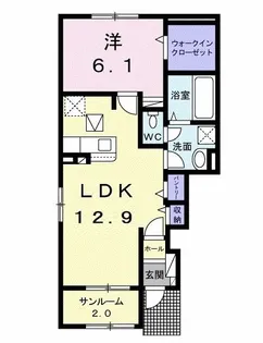 サンヴェール 館山 B【1階】の間取り