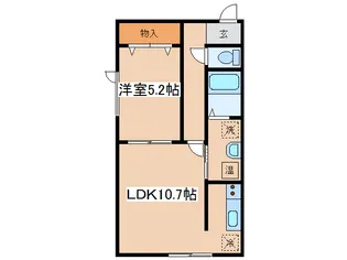 レジデンス城山II【2階】の間取り