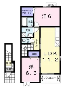 レフィナード【2階】の間取り
