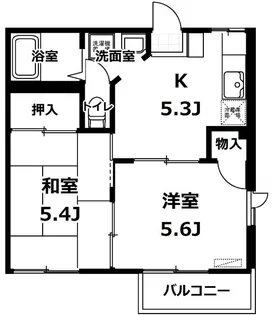 東海グリーンハイツB棟【2階】の間取り