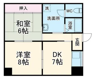 コーポラス吉桂【7階】の間取り