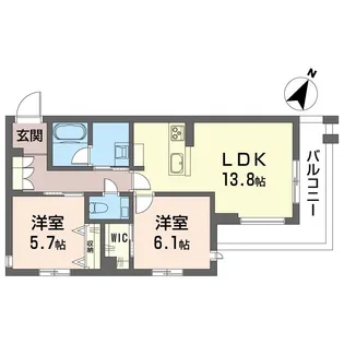 レ・アール・クロシェット【2階】の間取り
