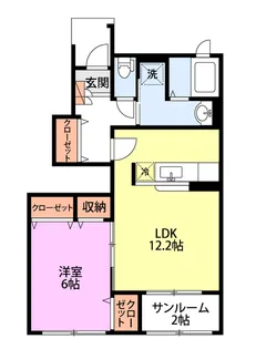 オリオン サンライズ A棟【1階】の間取り