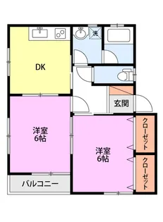 ロジュマン和泉【1階】の間取り
