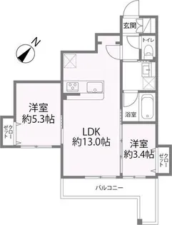 【新築】Reglia今里North【3階】の間取り