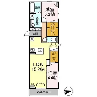 サンフォート【2階】の間取り