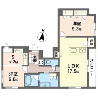 アーバンシティ大崎【1階】の間取り