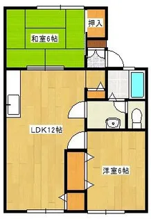 パレーシャルオオムラB棟【1階】の間取り