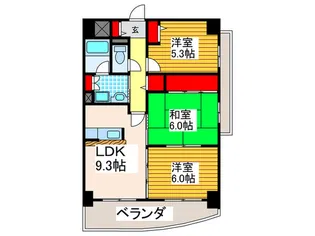 グドゥウェル新石切【2階】の間取り