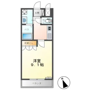プリムロウズ【2階】の間取り