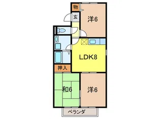 プリシェ-ル西明石A【1階】の間取り