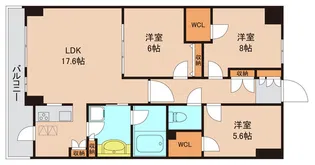 ザ・ウインベル仙台堀公園 104号室【1階】の間取り