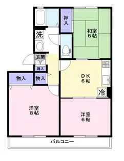 ファミールオガワA【2階】の間取り