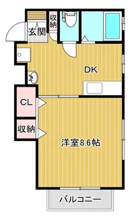 ハピネス米山【1階】の間取り