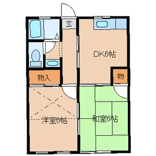 セゾンさつきA【2階】の間取り