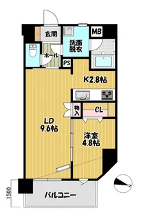 アルブレーヴ新椋野【5階】の間取り