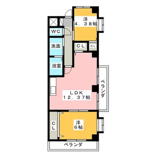 岩室マンション【3階】の間取り