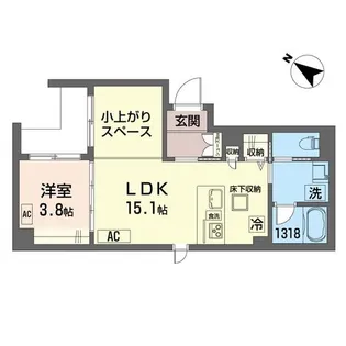 ヒルトップ白山【1階】の間取り