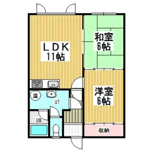 高木ハイツ【2階】の間取り