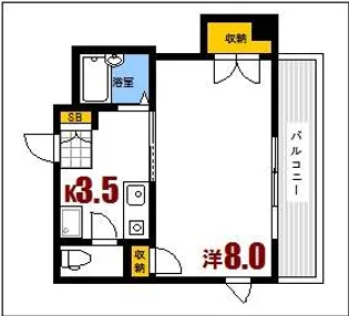 パルコーポ新宮【2階】の間取り