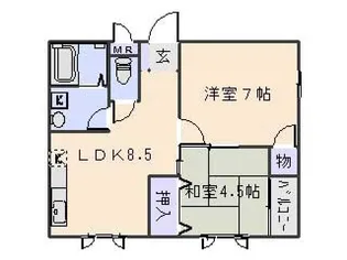 沢町ハイツ【3階】の間取り