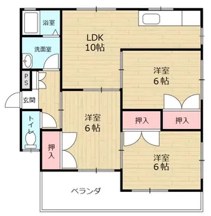リベルタ山本 C棟【2階】の間取り