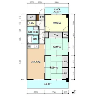 3LDKの間取り画像