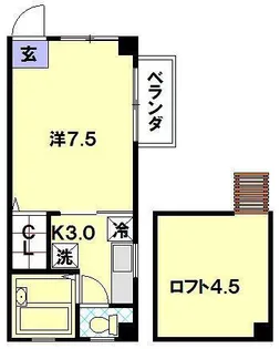 月ビル【3階】の間取り