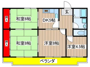 ドミール汐路【3階】の間取り