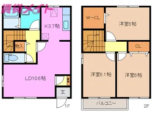 ドミール・カノン A【1階】の間取り