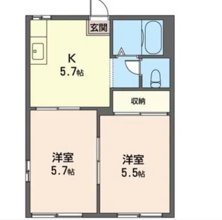 ハイツ友成C棟【1階】の間取り