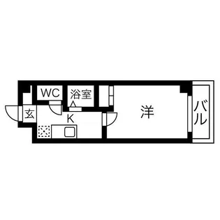 パークハウスナンバ【8階】の間取り