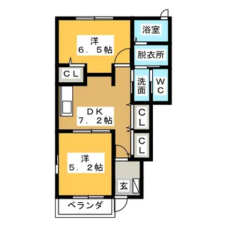 クレールI【1階】の間取り