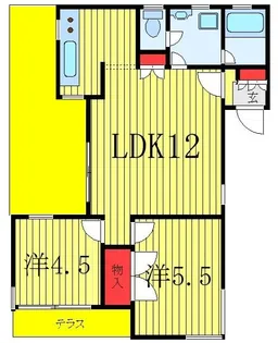 亀谷マンション【1階】の間取り