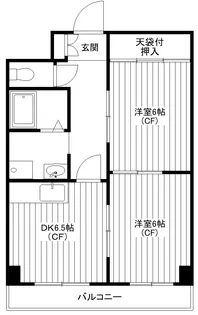 グリーンフォレスト蔵前【4階】の間取り