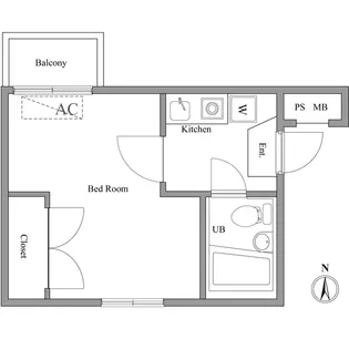 スカイコート小金井【2階】の間取り