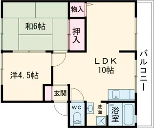 フローラ東坂【2階】の間取り