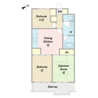 プロシード中河原二番館【2階】の間取り