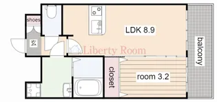 プレサンス神戸長田マリエント【9階】の間取り