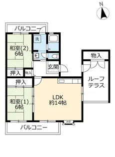 UR奈良青山【5階】の間取り