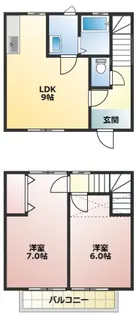 静岡県磐田市掛塚【一戸建】の間取り