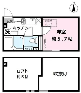 アザーレ・パッシオ栗谷C【2階】の間取り