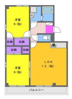 グランルーフ上西【1階】の間取り