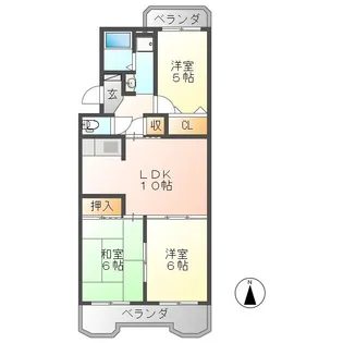 エステイタスMN-1【3階】の間取り