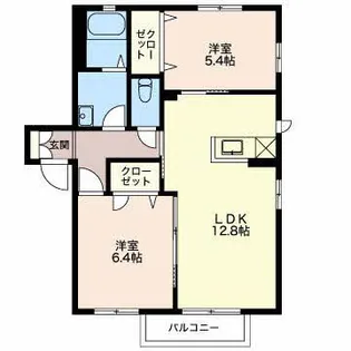新潟県長岡市三和3【アパート】の間取り