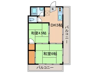 美津穂マンション【2階】の間取り