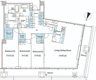 二番町テラス【12階】の間取り