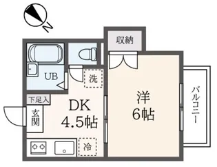 コーポ銀河【2階】の間取り